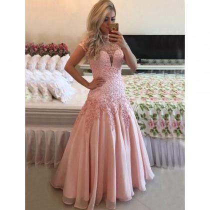 Open Back Prom Dress,a-line High Neck Prom..