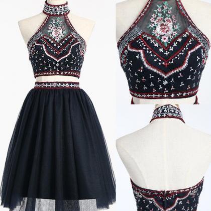 Black Two Piece Homecoming Dress With..