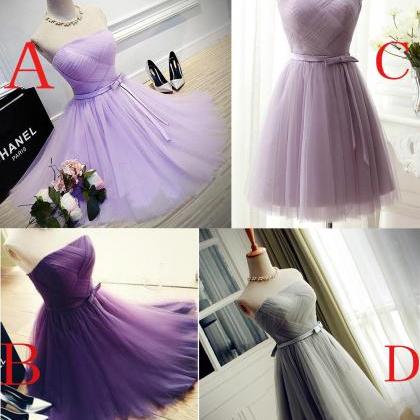 Elegant A-line Homecoming Dress,strapless Tulle..