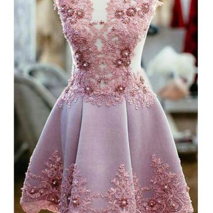 Charming Appliqued Homecoming Gown,..