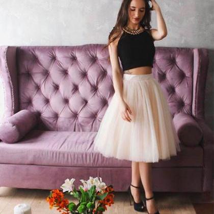 Cute A-line Homecoming Dress,two Piece Prom..