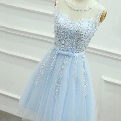 Light Blue Homecoming Dresses, Short Homecoming..
