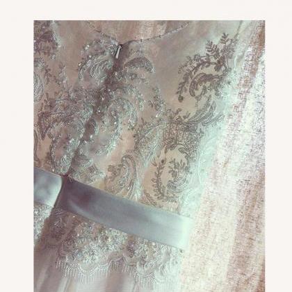 Ivory Scoop Sleeveless Chiffon Long Prom Dress..