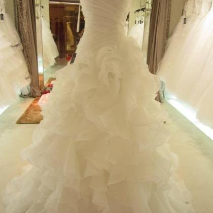 Ivory Sweetheart Open Back Wedding Dress With..