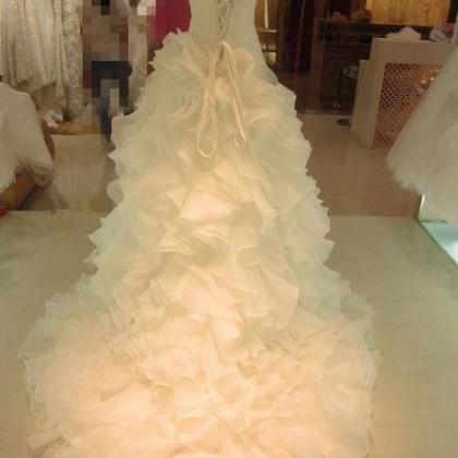 Ivory Sweetheart Open Back Wedding Dress With..