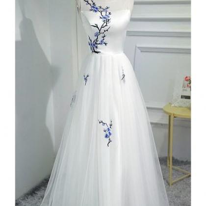 A Line Sleeveless Prom Dresses,floor Length Prom..