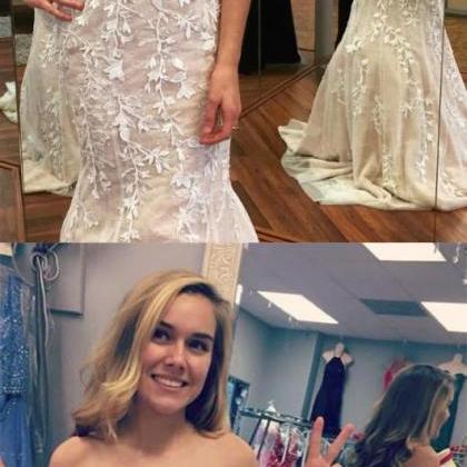 Two Pieces Off Shoulder Prom Dress, Mermaid Two..
