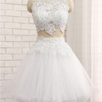 Two Piece Prom Dress, 2 Pieces Tull..
