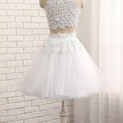 Two Piece Prom Dress, 2 Pieces Tull..