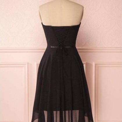 Black Sweetheart Homecoming Dress, A Line..