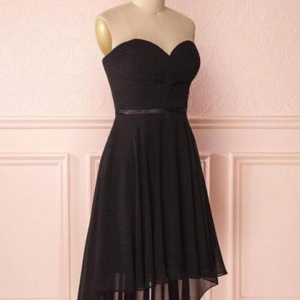 Black Sweetheart Homecoming Dress, A Line..