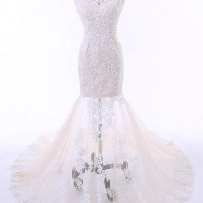 Mermaid Lace Wedding Dress With Detachable Train,..