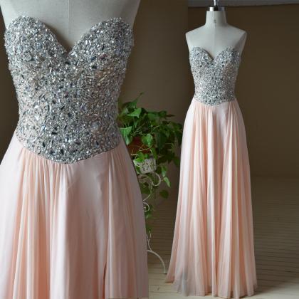 Real Made Beading A-line Prom Dresses,..