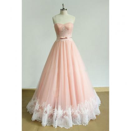 Sweetheart Lace A-line Prom Dresses, Floor-length..