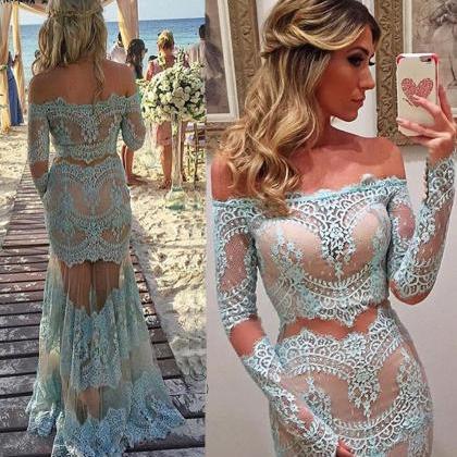 Charming Mermaid Off The Shoulder Prom Dress,long..