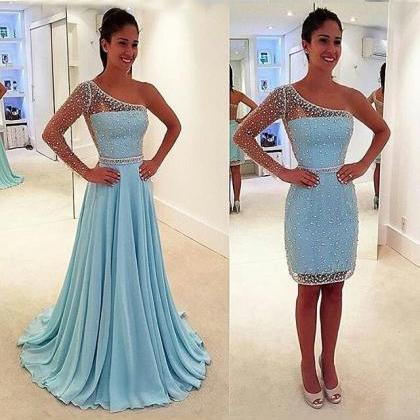 Two Pieces Detachable Prom Dress 2017 With High..