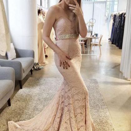 Charming Lace Prom Dress,sexy Lace Evening..