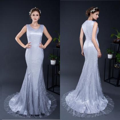 Long Mermaid Prom Dress,elastic Silk Like Satin..