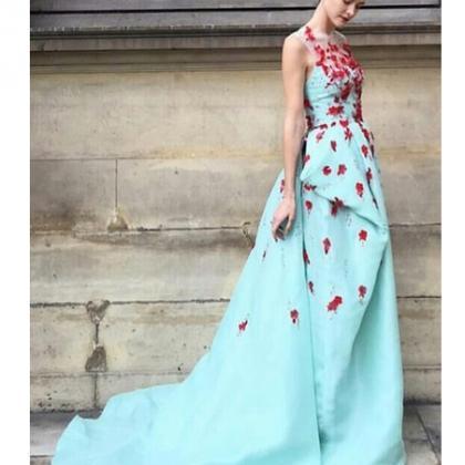 Fashion Sleeveless Prom Dress,long Scoop Prom..