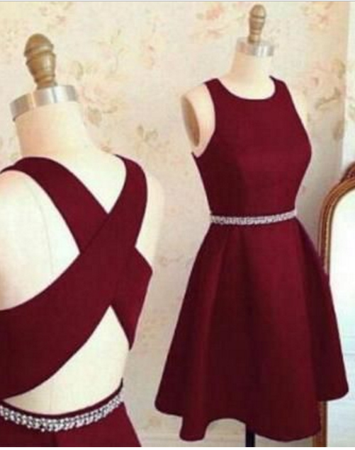Lovely Cute Prom Dresses,short Prom Gown,burgundy Homecoming Dresses,burgundy Prom Dresses,prom Party Dresses,sweet 16 Dress,a Line Prom