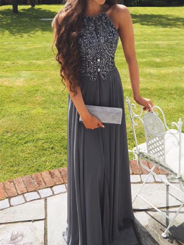 Dark gray hot sale evening gowns