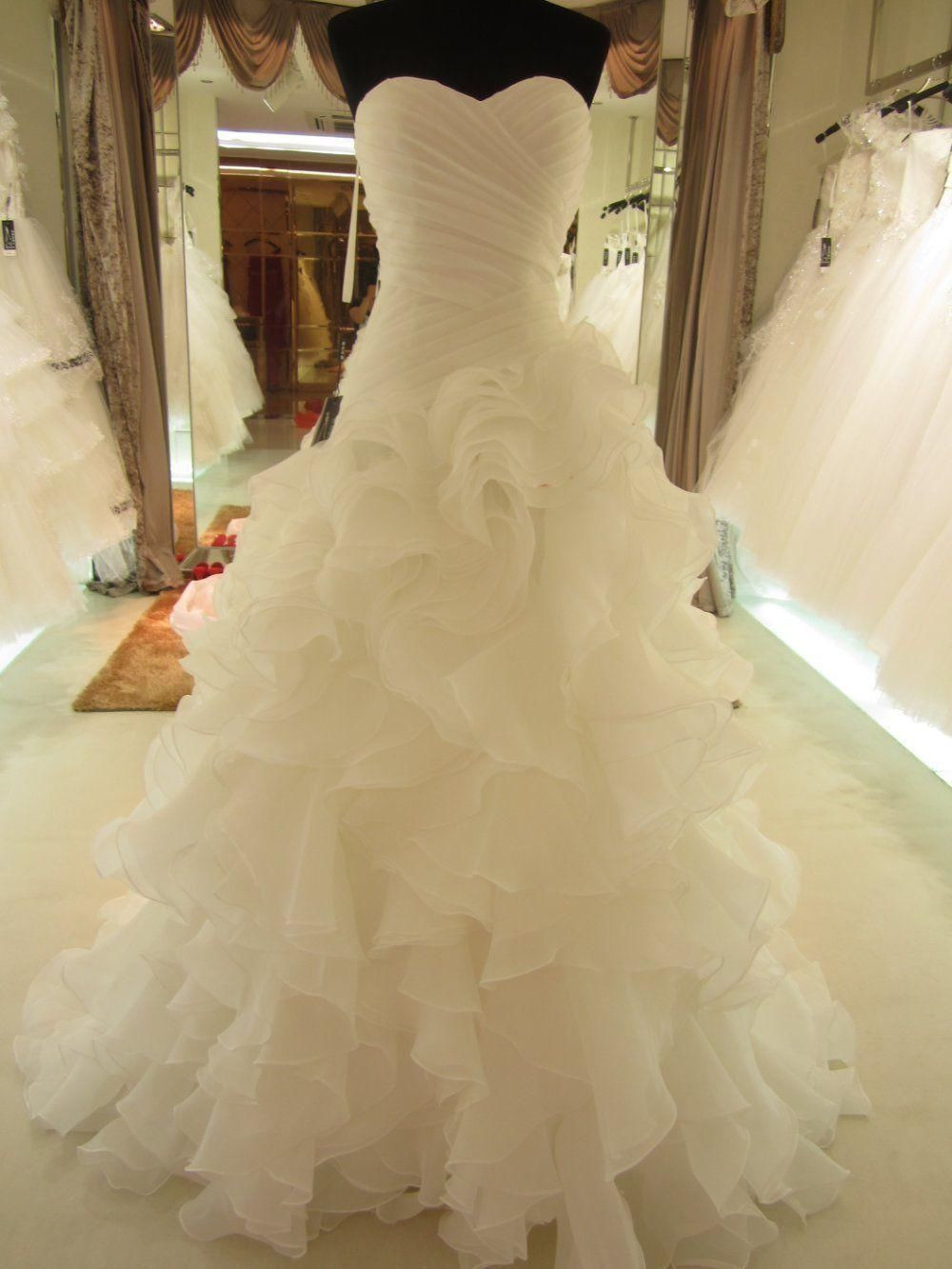 Ivory Sweetheart Open Back Wedding Dress With Ruffles,vestido De Novia,custom Made Bridal Dress With Pleats W077