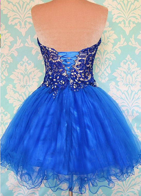 Sweetheart Appliques Short Prom Dresses,Charming Homecoming Dresses ...