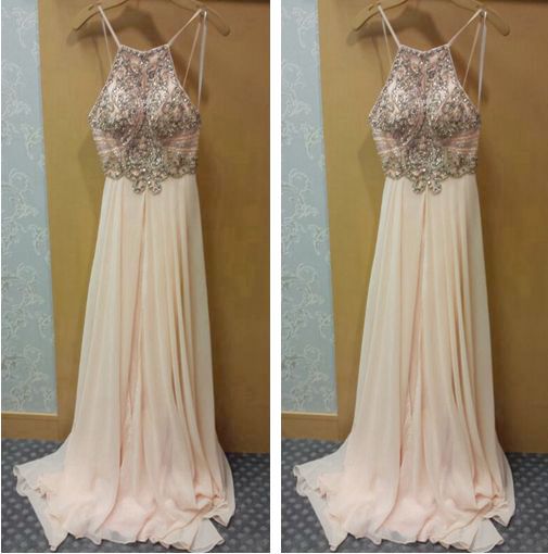 Spaghetti Straps A-line Prom Dresses, Floor-length Evening Dresses,prom Dresses,sc75
