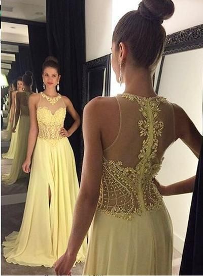 Charming Beading A-line Prom Dresses, Floor-length Evening Dress,prom Dresses,st290