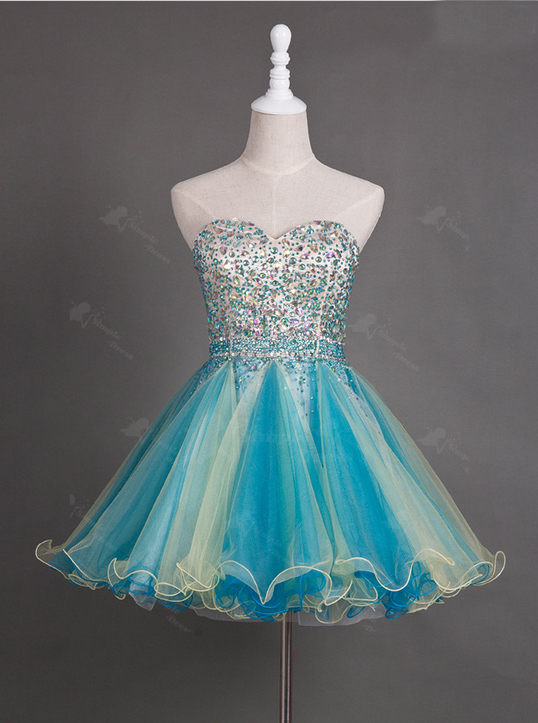 Sweetheart Multi Color Homecoming Dress,prom Dress,graduation Dress,party Dress,short Homecoming Dress,short Prom Dress,homecoming Dress 2016