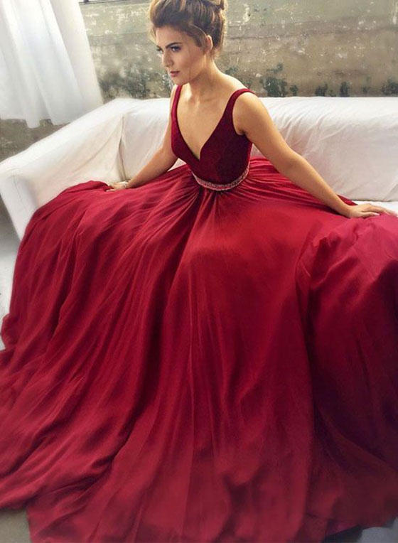 Prom Dress,prom Dresses,sexy V-neck Evening Dress,sleeveless Party Gown,high Quality Formal Dress,long Prom Gown 2017