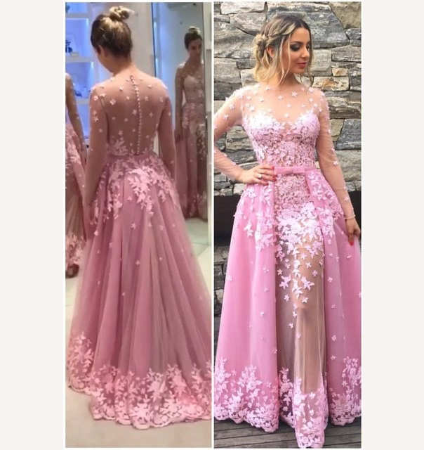 Prom Dresses,ball Gown,see-through Long Sleeve Lace Prom Gowns,sexy Backless Prom Dresses,fashion Evening Gown,formal Dress 2017,senior Prom