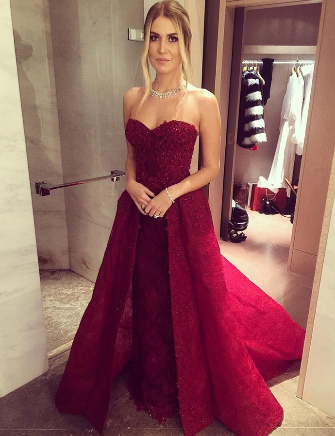 Strapless Prom Dress,sweetheart Prom Gown 2017,charming Prom Dress,appliques Prom Dress,sweetheart Prom Dress,lace Prom Dress,prom Dress