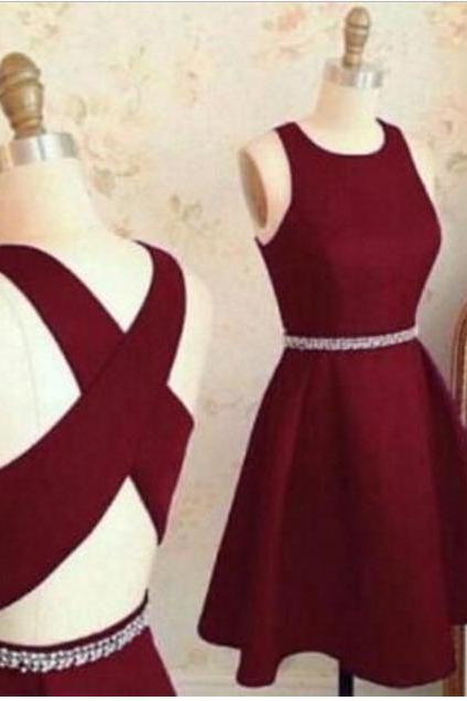 Lovely Cute Prom Dresses,short Prom Gown,burgundy Homecoming Dresses,burgundy Prom Dresses,prom Party Dresses,sweet 16 Dress,a Line Prom