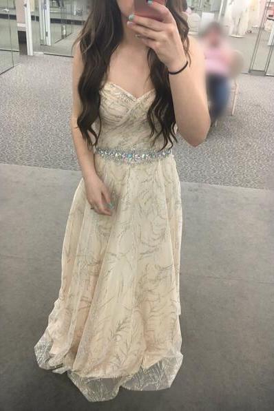 Sweetheart Beading Custom Made Prom Dresses, Floor-length Evening Dress,prom Dresses,sv02