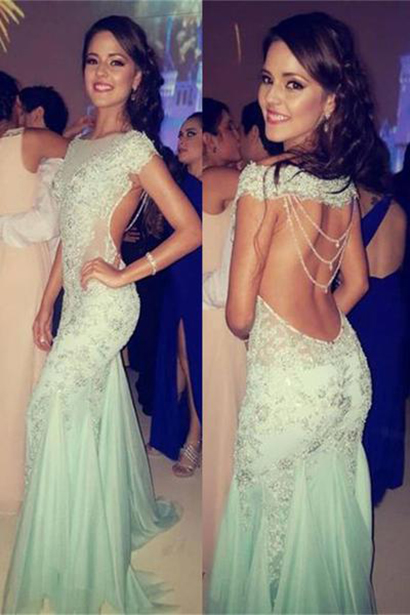 Mermaid Backless Prom Dresses,sexy Prom Dress,long Gowns 2017,party Dress
